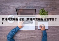 软件开发编程语言（软件开发编程语言学什么）