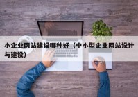 小企业网站建设哪种好（中小型企业网站设计与建设）