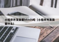 小程序开发需要html5吗（小程序开发需要什么）